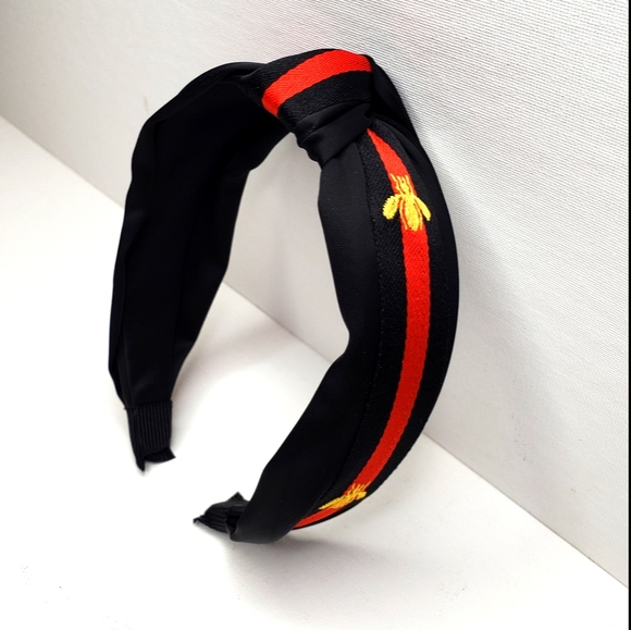 Accessories - Black / Red Gold French Bee Headband